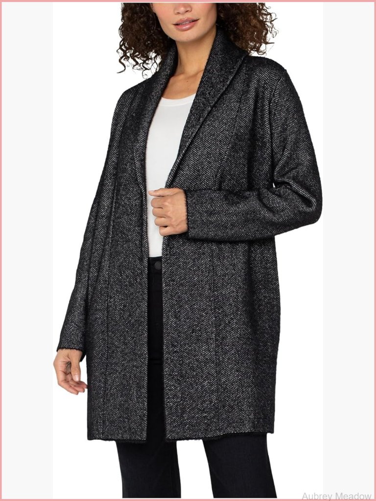 Long Sleeve Open Knit Shawl Cardigan Coat Sweater